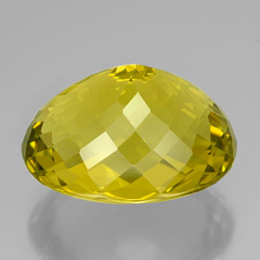 Quartz Gemstone in 32 x 25.5 mm Size for Sale, Quartz Stone in Lemon Color