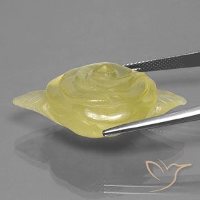 Quartz Gemstone in 35.3 x 22.3 mm Size for Sale, Quartz Stone in Light Yellow Color