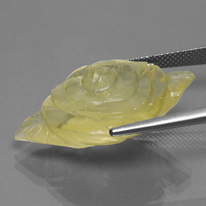 Quartz Gemstone in 30.2 x 19.7 mm Size for Sale, Quartz Stone in Lemon Color