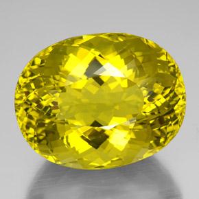 Medium-Dark Yellow Quarz Edelstein - 138.2ct Oval Portugiesischer Schliff (ID: 344237)