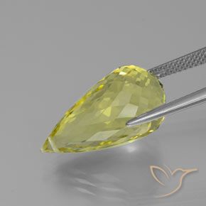 Quartz Gemstone in 20.3 x 10.7 mm Size for Sale, Quartz Stone in Light Yellow Color
