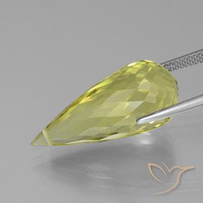 Quartz Gemstone in 25.7 x 11.2 mm Size for Sale, Quartz Stone in Light Yellow Color