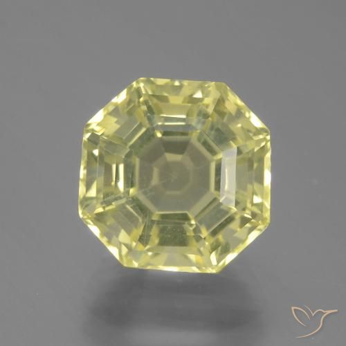 4.42ct Natural Medium Yellow Quartz, Emerald Cut, VVS-VS