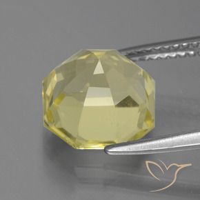 Quartz Gemstone in 10 x 10 mm (calibrated) Size for Sale, Quartz Stone in Medium Yellow Color