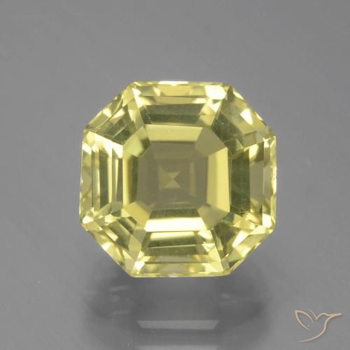 4.93ct Natural Pale Yellow Quartz, Emerald Cut, VVS-VS