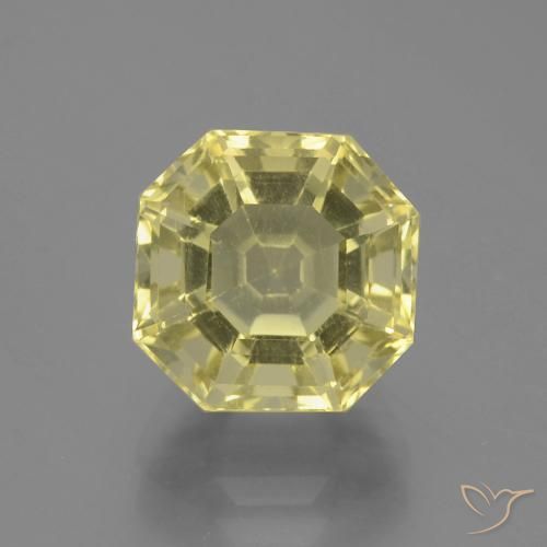 3.94ct Natural Pale Yellow Quartz, Emerald Cut, VVS-VS