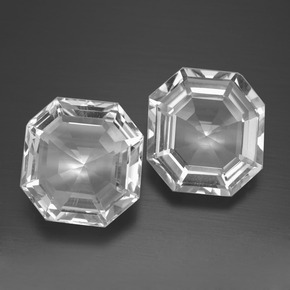 Clear White Quartz Gem - 7.6ct Asscher Cut (ID: 394662)