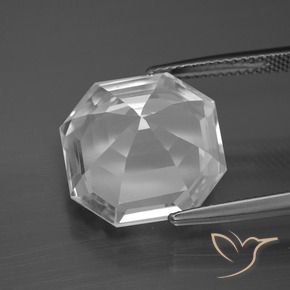 Quartz Gemstone in 15 x 15 mm (calibrated) Size for Sale, Quartz Stone in Clear White Color