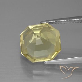 Quartz Gemstone in 11 x 11 mm (calibrated) Size for Sale, Quartz Stone in Light Laguna Yellow Color
