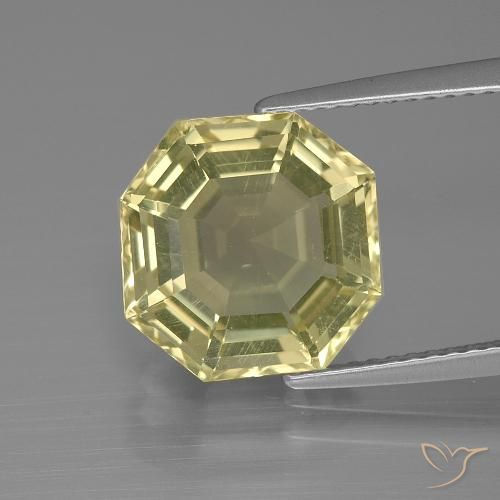 5.60ct Natural Laguna Yellow Quartz, Emerald Cut, VVS-VS