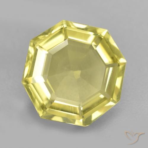5.01ct Natural Medium-Light Yellow Quartz, Emerald Cut, VS