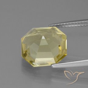 Quartz Gemstone in 11.8 x 11.4 mm Size for Sale, Quartz Stone in Light Yellow Color