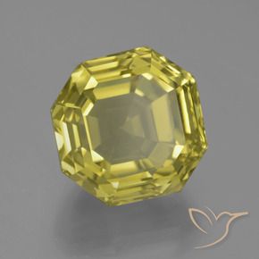 17.30 ct Yellow Quartz Stone, Natural Quartz in Asscher Cut Shape for Sale