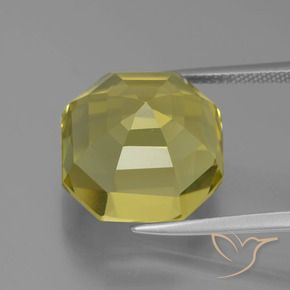 Quartz Gemstone in 15 x 15 mm (calibrated) Size for Sale, Quartz Stone in Pineapple Yellow Color