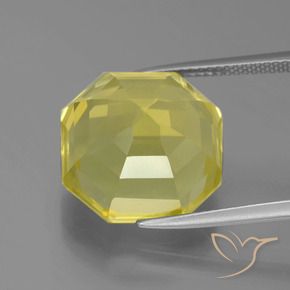 Quartz Gemstone in 15 x 15 mm (calibrated) Size for Sale, Quartz Stone in Medium-Light Yellow Color
