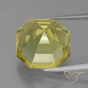 Quartz Gemstone in 16 x 16 mm (calibrated) Size for Sale, Quartz Stone in Medium-Light Yellow Color