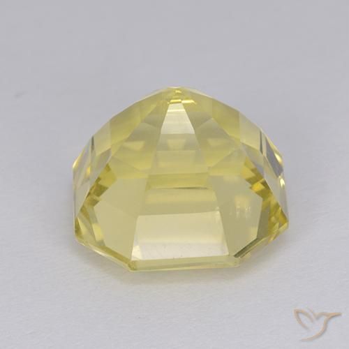 Quartz Gemstone in 11 x 11 mm (calibrated) Size for Sale, Quartz Stone in Light Yellow Color