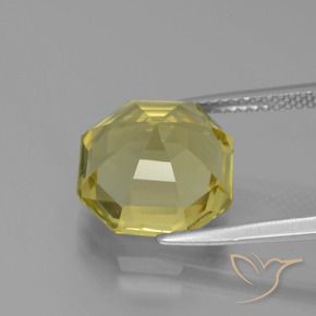 Quartz Gemstone in 11 x 11 mm (calibrated) Size for Sale, Quartz Stone in Medium Yellow Color