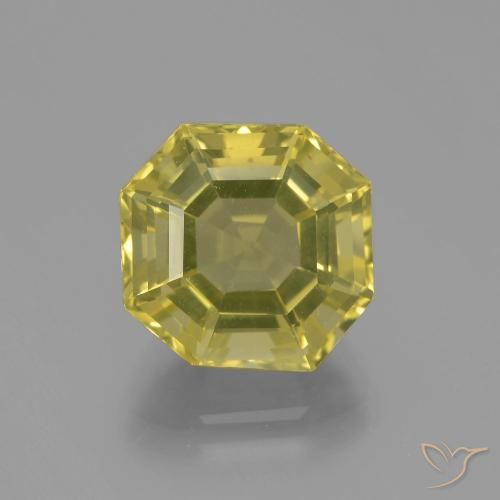 6.08ct Natural Deep Yellow Quartz, Emerald Cut, VVS