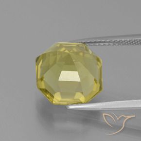 Quartz Gemstone in 11 x 11 mm (calibrated) Size for Sale, Quartz Stone in Deep Yellow Color