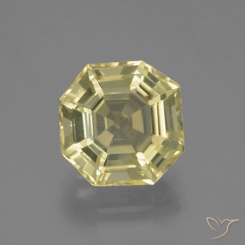 6.27ct Natural Laguna Yellow Quartz, Emerald Cut, VVS-VS