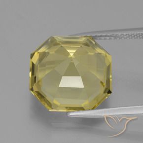 Quartz Gemstone in 13 x 13 mm (calibrated) Size for Sale, Quartz Stone in Medium-Light Yellow Color