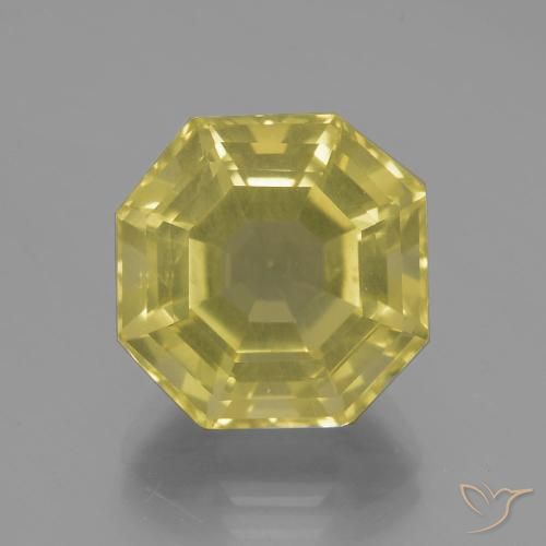 9.13 ct Yellow Quartz, 13 x 12.9 mm Asscher Cut From Brazil, Photo A
