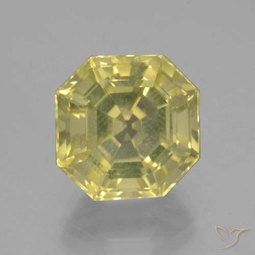8.92ct Natural Medium-Light Yellow Quartz, Emerald Cut, VVS