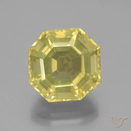 8.10ct Natural Very Pale Yellow Quartz, Emerald Cut, VVS-VS