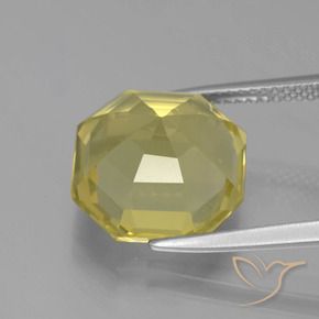 Quartz Gemstone in 12 x 12 mm (calibrated) Size for Sale, Quartz Stone in Very Pale Yellow Color