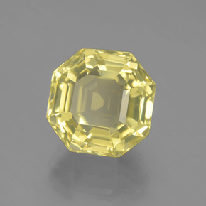 7.94 ct Yellow Quartz Stone, Natural Quartz in Asscher Cut Shape for Sale