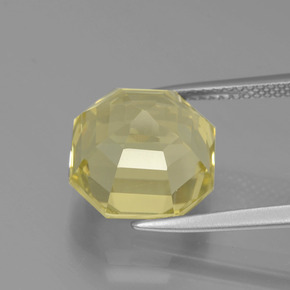 Quartz Gemstone in 11.6 x 11.6 mm Size for Sale, Quartz Stone in Lemon Color
