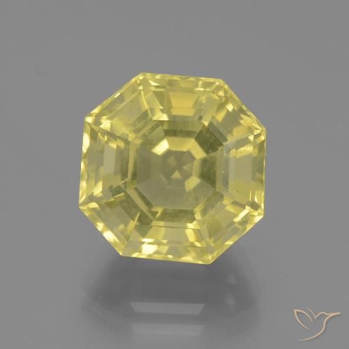 8.23ct Natural Very Pale Yellow Quartz, Emerald Cut, VVS