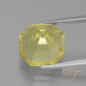 Quartz Gemstone in 12 x 12 mm (calibrated) Size for Sale, Quartz Stone in Pale Yellow Color