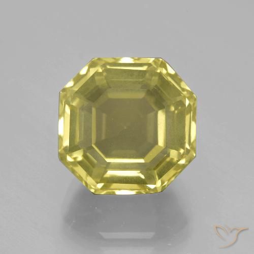 8.86 ct Yellow Quartz, 12.1 x 12 mm Asscher Cut From Brazil, Photo A