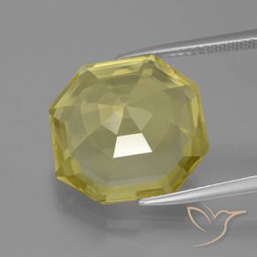 Quartz Gemstone in 15 x 15 mm (calibrated) Size for Sale, Quartz Stone in Light Pineapple Yellow Color