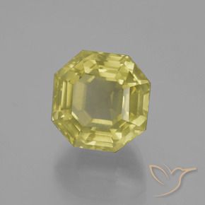 9.99 ct Yellow Quartz Stone, Natural Quartz in Asscher Cut Shape for Sale