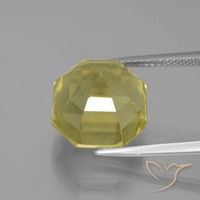 Quartz Gemstone in 12 x 12 mm (calibrated) Size for Sale, Quartz Stone in Medium Yellow Color