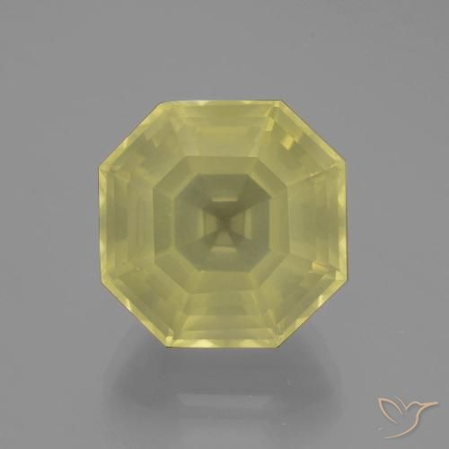 11.10ct Natural Laguna Yellow Quartz, Emerald Cut, VS
