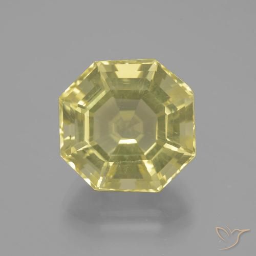9.55ct Natural Laguna Yellow Quartz, Emerald Cut, VVS