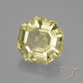 10.06 ct Yellow Quartz Stone, Natural Quartz in Asscher Cut Shape for Sale