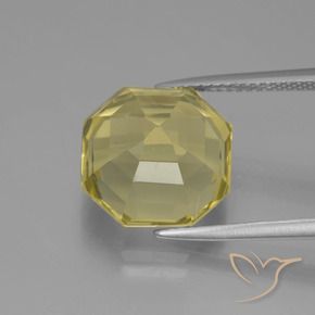 Quartz Gemstone in 12 x 12 mm (calibrated) Size for Sale, Quartz Stone in Light Yellow Color