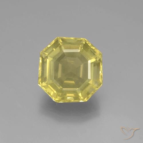 5,65 ct octagonschliff gelber Quarz aus Brasilien, Größe 11,6 x 11,4mm, Garantiert natürlicher Edelstein, VVS-VS Reinheit, 1 Stück Quarz in Hellgelb Farbe, Mohs-Härte von 7 Geeignet für den täglichen Gebrauch im Schmuck, Photo A