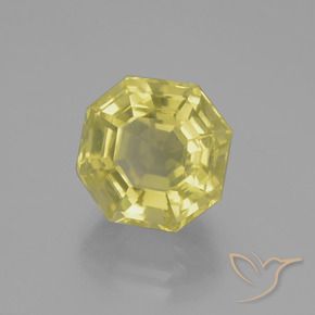 9.14 ct Yellow Quartz Stone, Natural Quartz in Asscher Cut Shape for Sale