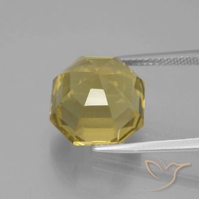 Quartz Gemstone in 12 x 12 mm (calibrated) Size for Sale, Quartz Stone in Dijon Yellow Color