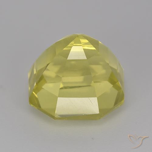 Quartz Gemstone in 11 x 11 mm (calibrated) Size for Sale, Quartz Stone in Pale Yellow Color