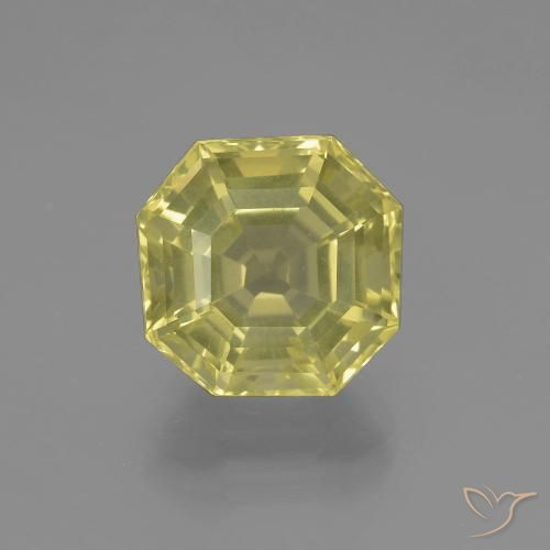 5.51ct Natural Pale Yellow Quartz, Emerald Cut, VVS