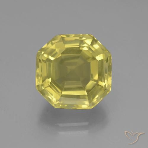 6.52ct Natural Pale Yellow Quartz, Emerald Cut, VVS-VS