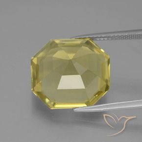 Quartz Gemstone in 16 x 16 mm (calibrated) Size for Sale, Quartz Stone in Pineapple Yellow Color
