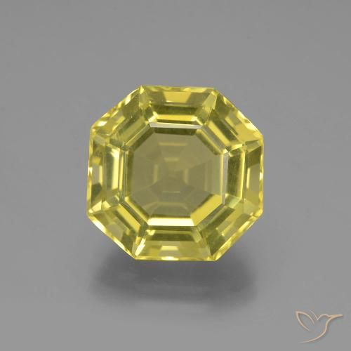8.05ct Natural Pineapple Yellow Quartz, Emerald Cut, VVS